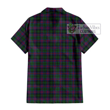 MacLachlan Hunting Tartan Short Sleeve Button Shirt with Family Crest DNA In Me Style