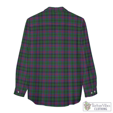 MacLachlan Hunting Tartan Womens Casual Shirt with Family Crest