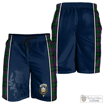 MacLachlan Hunting Tartan Men's Shorts with Family Crest and Scottish Thistle Vibes Sport Style