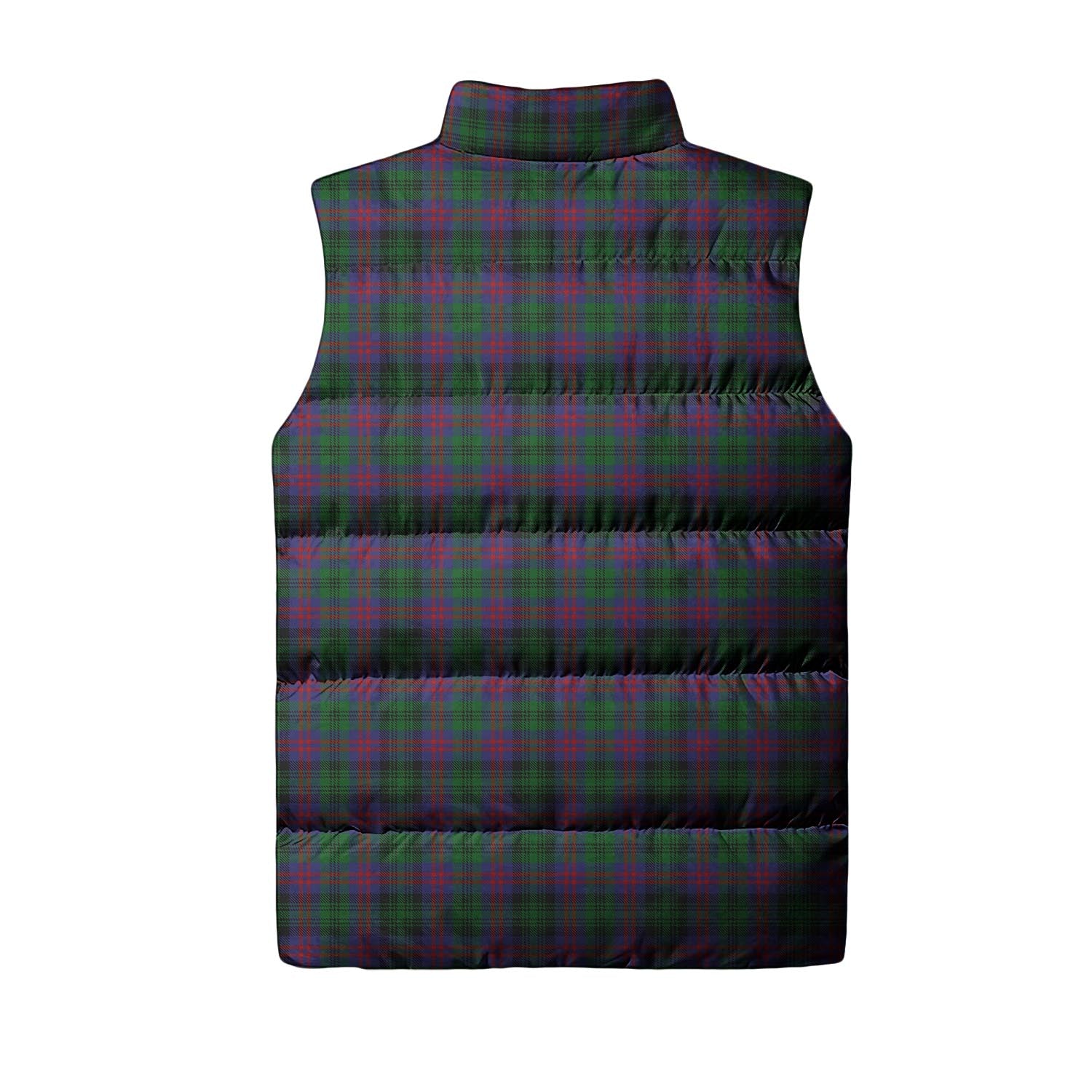 MacLachlan Hunting Tartan Sleeveless Puffer Jacket with Family Crest - Tartanvibesclothing