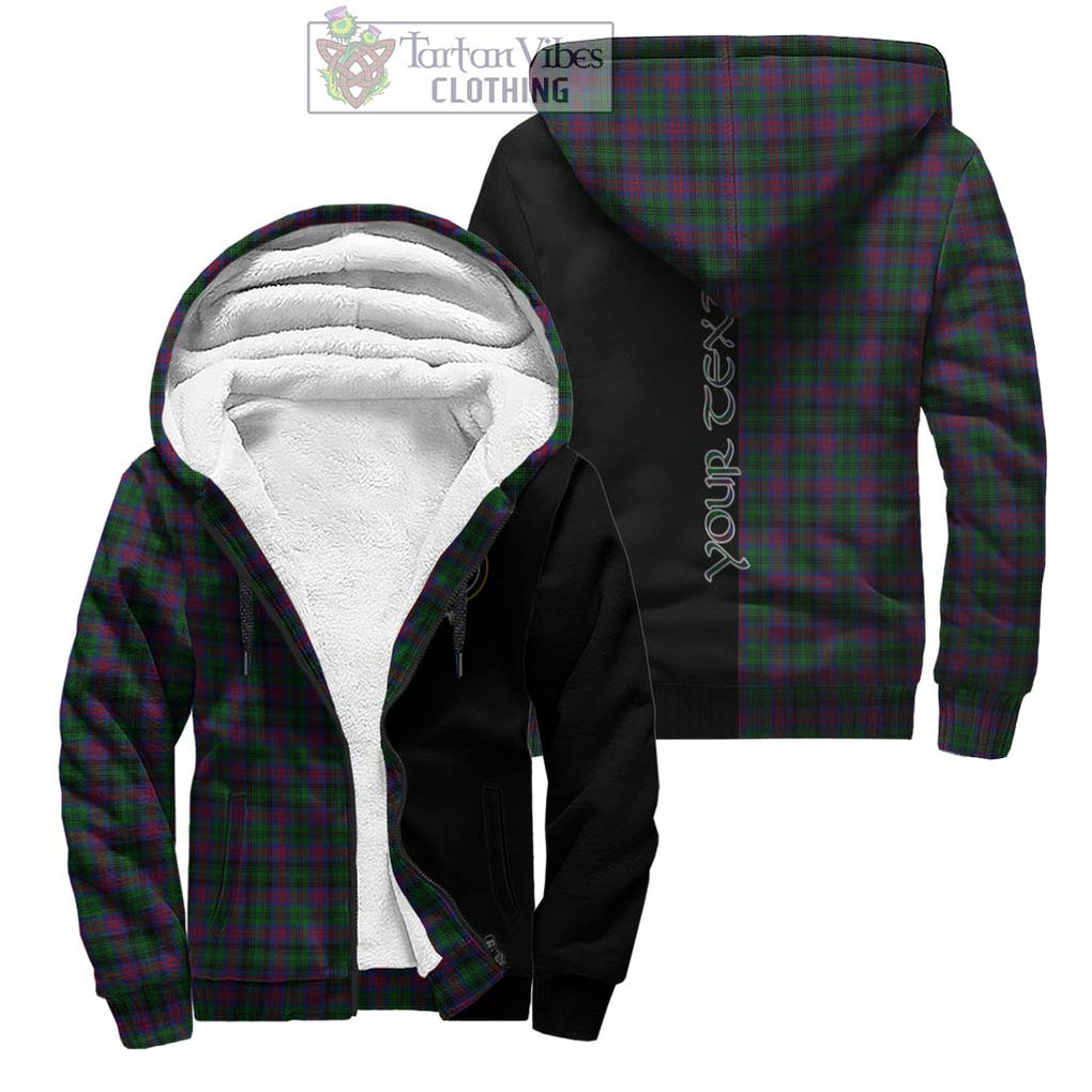 MacLachlan Hunting Tartan Sherpa Hoodie with Family Crest and Half Of Me Style Unisex - Tartanvibesclothing Shop