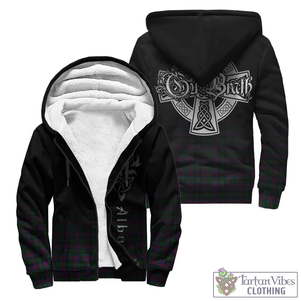 Tartan Vibes Clothing MacLachlan Hunting Tartan Sherpa Hoodie Featuring Alba Gu Brath Family Crest Celtic Inspired