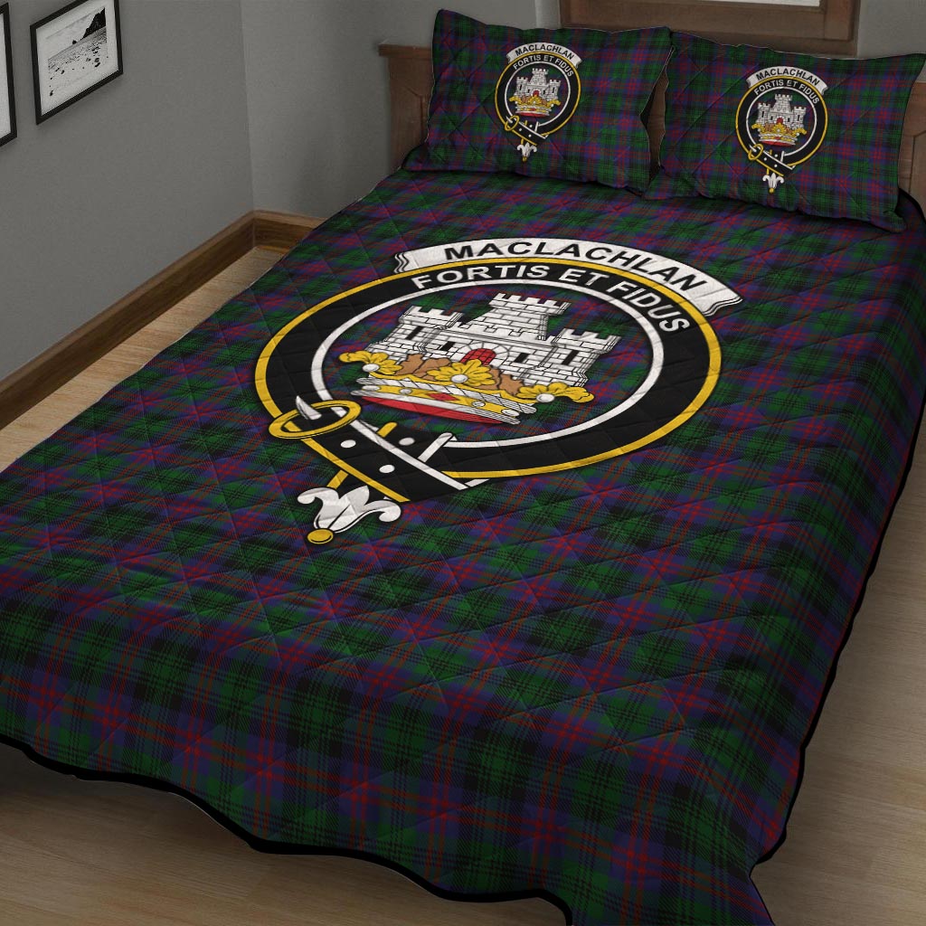 MacLachlan Hunting Tartan Quilt Bed Set with Family Crest - Tartan Vibes Clothing