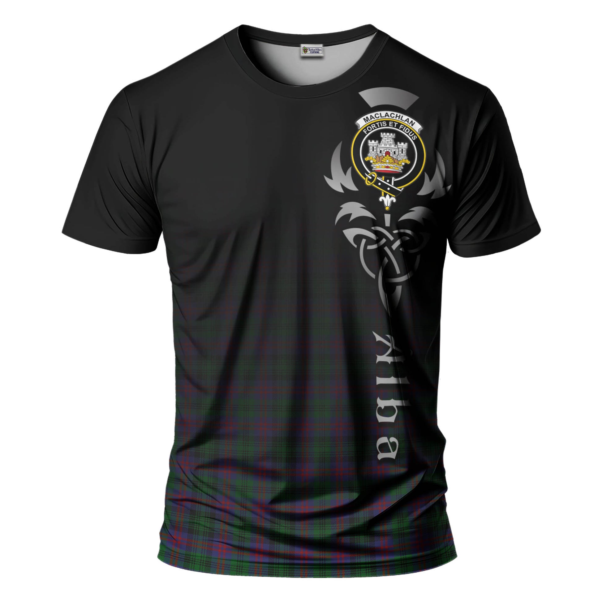 Tartan Vibes Clothing MacLachlan Hunting Tartan T-Shirt Featuring Alba Gu Brath Family Crest Celtic Inspired