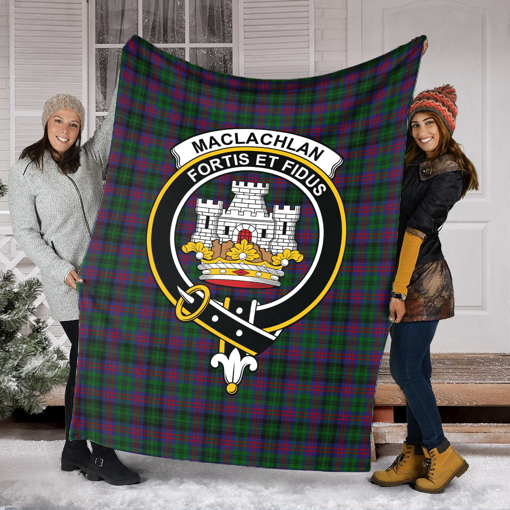 maclachlan-hunting-tartab-blanket-with-family-crest