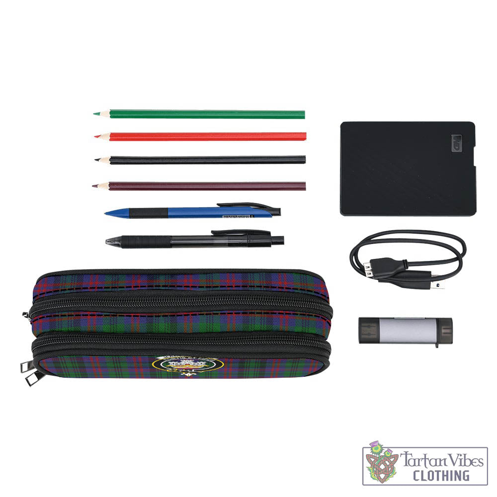 Tartan Vibes Clothing MacLachlan Hunting Tartan Pen and Pencil Case with Family Crest