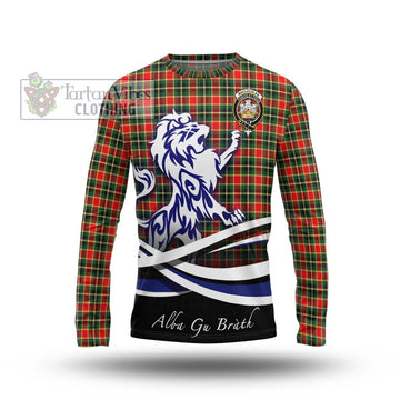 MacLachlan Hunting Modern Tartan Long Sleeve T-Shirt with Alba Gu Brath Regal Lion Emblem