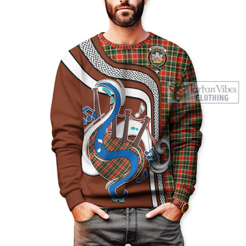 MacLachlan Hunting Modern Tartan Sweatshirt with Epic Bagpipe Style