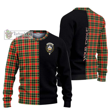 MacLachlan Hunting Modern Tartan Ugly Sweater with Family Crest and Half Of Me Style