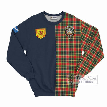 MacLachlan Hunting Modern Tartan Sweatshirt Alba with Scottish Lion Royal Arm Half Style