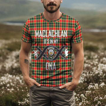 MacLachlan Hunting Modern Tartan T-Shirt with Family Crest DNA In Me Style