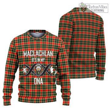 MacLachlan Hunting Modern Tartan Ugly Sweater with Family Crest DNA In Me Style