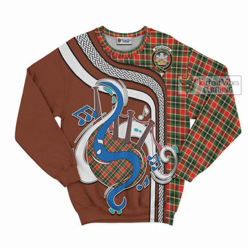 MacLachlan Hunting Modern Tartan Sweatshirt with Epic Bagpipe Style