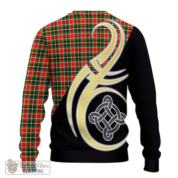 MacLachlan Hunting Modern Tartan Ugly Sweater with Family Crest and Celtic Symbol Style