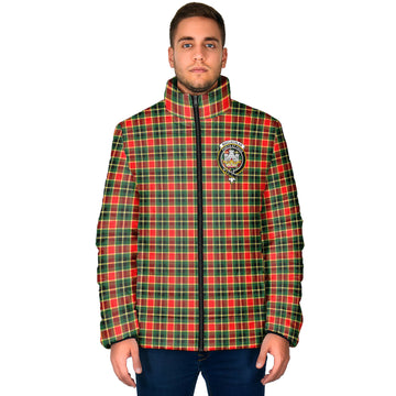 MacLachlan Hunting Modern Tartan Padded Jacket with Family Crest