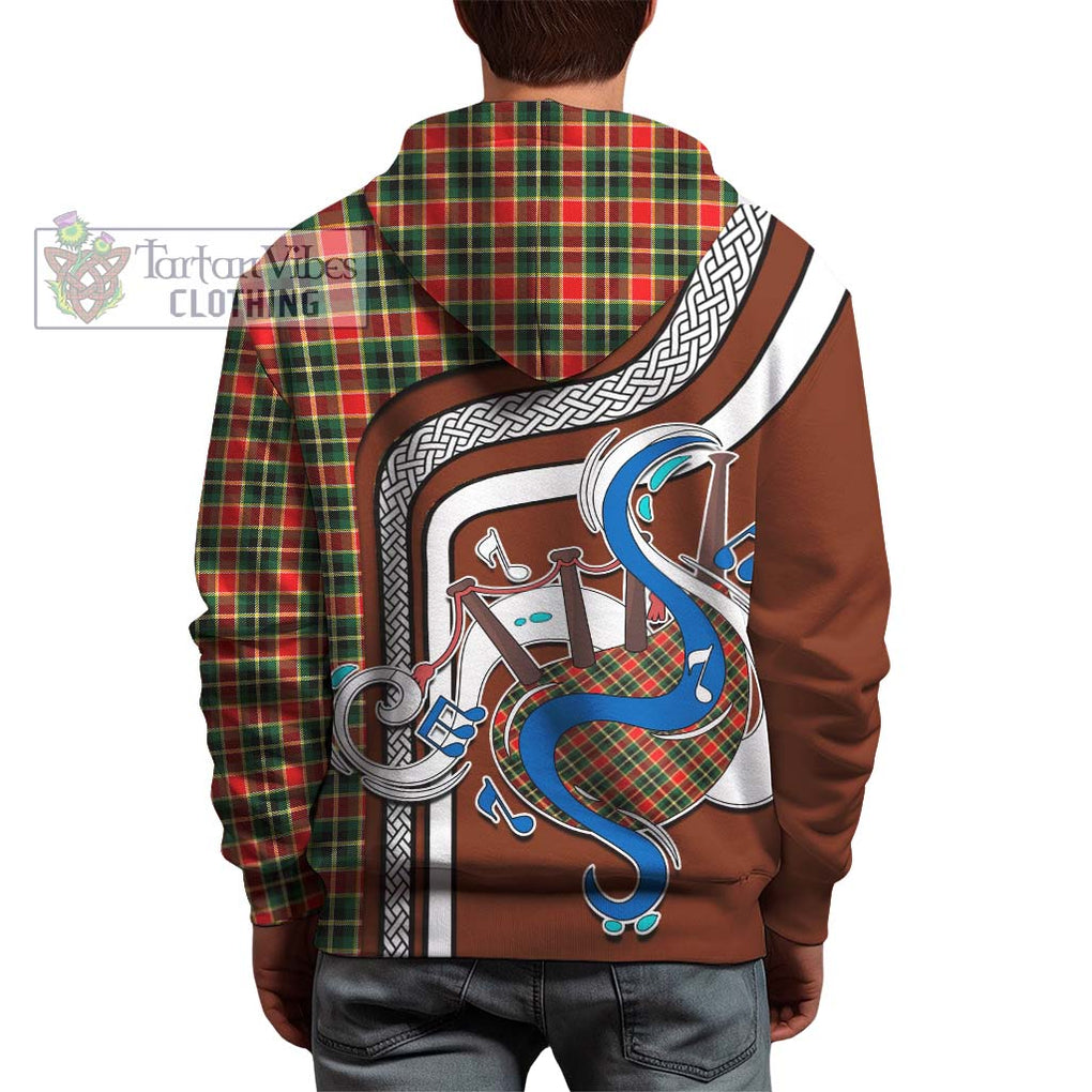 MacLachlan Hunting Modern Tartan Hoodie with Epic Bagpipe Style - Tartanvibesclothing Shop