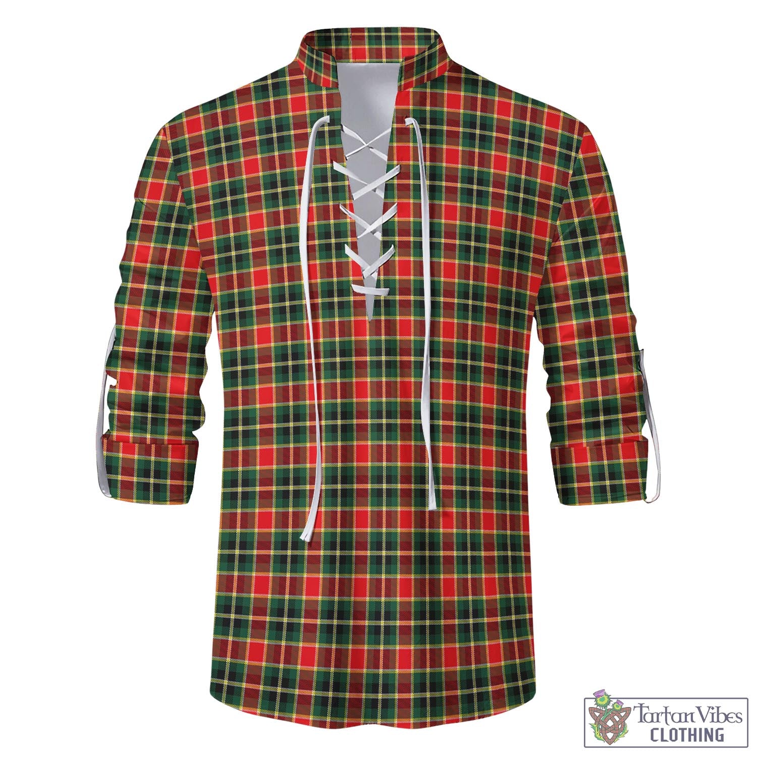 Tartan Vibes Clothing MacLachlan Hunting Modern Tartan Men's Scottish Traditional Jacobite Ghillie Kilt Shirt