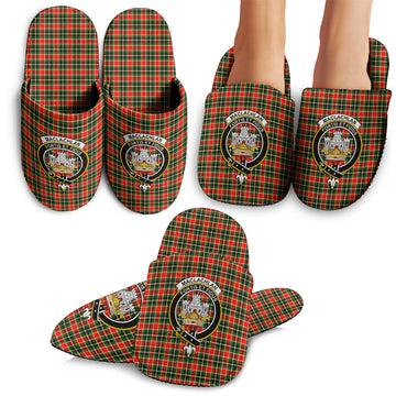 MacLachlan Hunting Modern Tartan Home Slippers with Family Crest