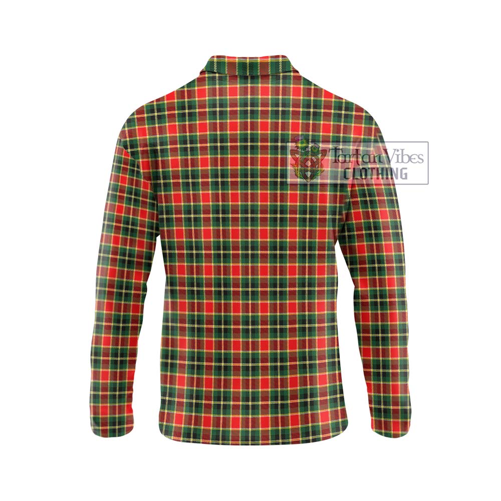 MacLachlan Hunting Modern Tartan Long Sleeve Polo Shirt with Family Crest DNA In Me Style - Tartanvibesclothing Shop