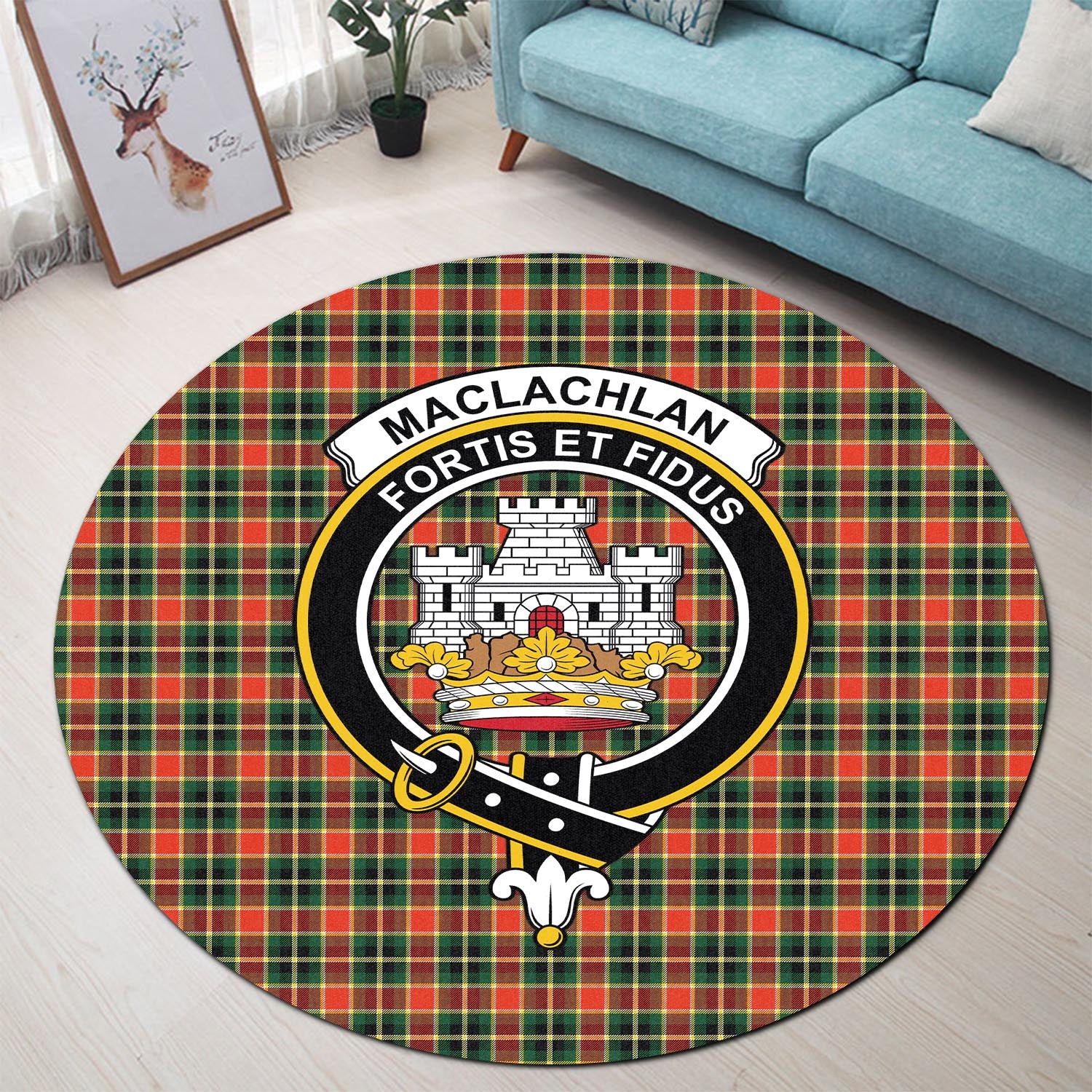 maclachlan-hunting-modern-tartan-round-rug-with-family-crest