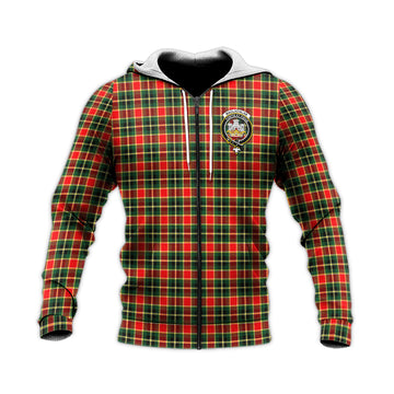 MacLachlan Hunting Modern Tartan Knitted Hoodie with Family Crest