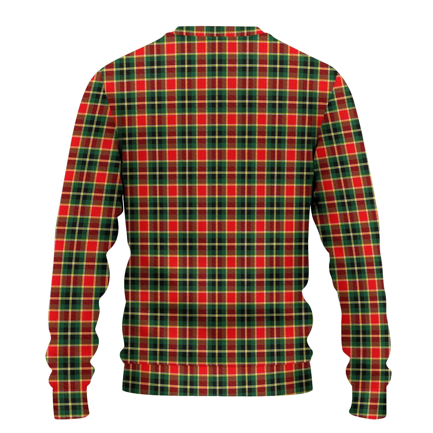 MacLachlan Hunting Modern Tartan Knitted Sweater with Family Crest - Tartanvibesclothing