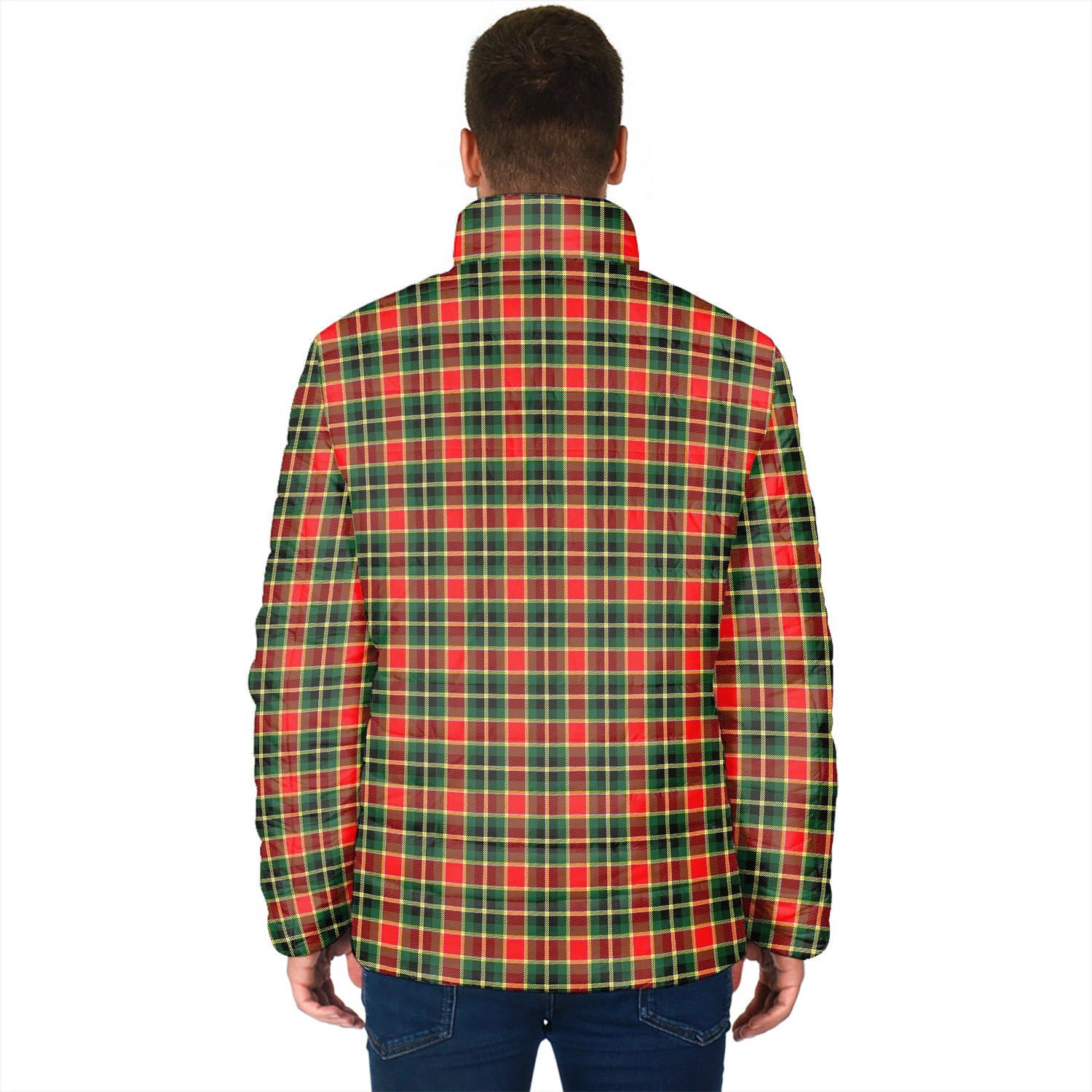 MacLachlan Hunting Modern Tartan Padded Jacket with Family Crest - Tartan Vibes Clothing