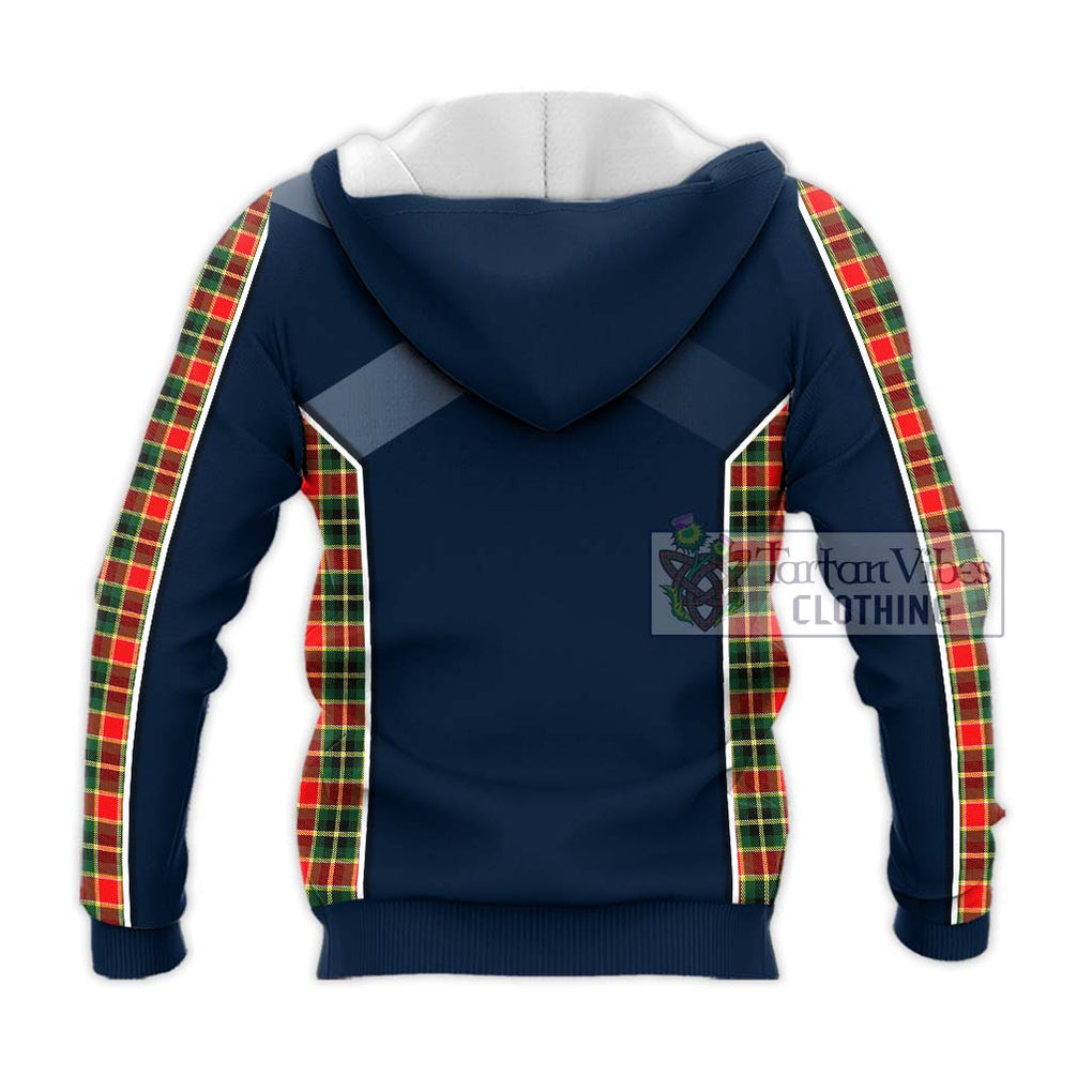 MacLachlan Hunting Modern Tartan Knitted Hoodie with Family Crest and Lion Rampant Vibes Sport Style - Tartan Vibes Clothing