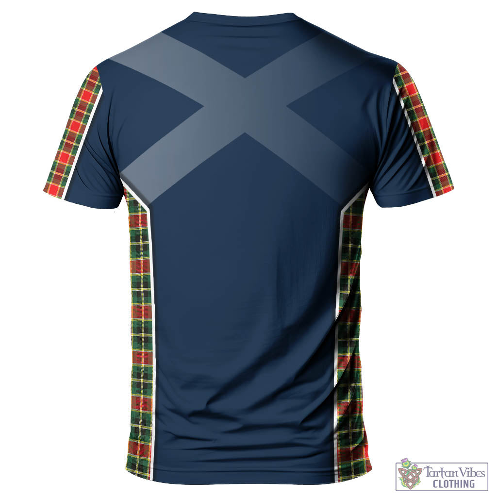 Tartan Vibes Clothing MacLachlan Hunting Modern Tartan T-Shirt with Family Crest and Lion Rampant Vibes Sport Style