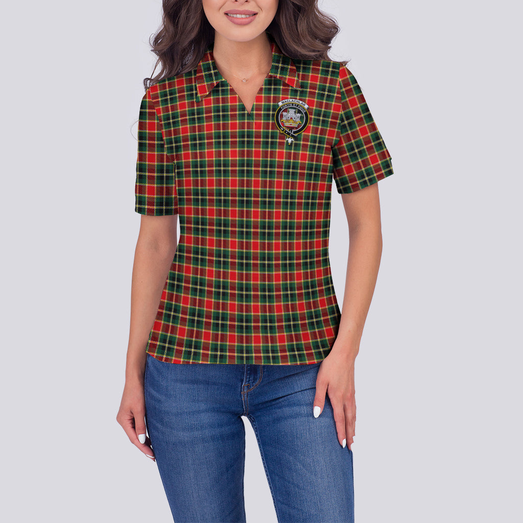 maclachlan-hunting-modern-tartan-polo-shirt-with-family-crest-for-women