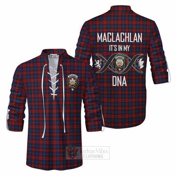 MacLachlan (McLachlan) Tartan Ghillie Kilt Shirt with Family Crest DNA In Me Style