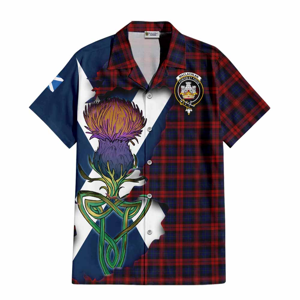 MacLachlan (McLachlan) Tartan Family Crest Hawaiian Shirt Scottish Thistle Celtic Inspired Kid - Tartan Vibes Clothing