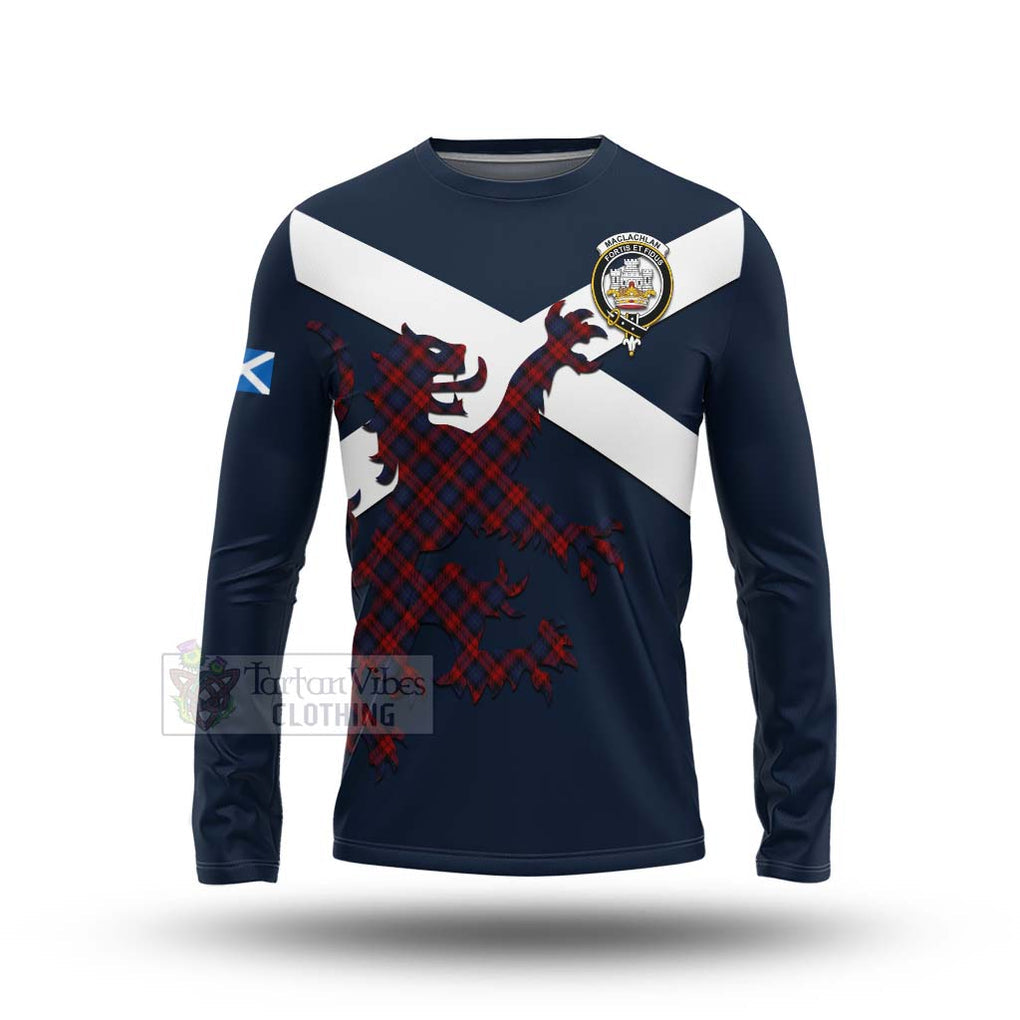 Tartan Vibes Clothing MacLachlan (McLachlan) Tartan Lion Rampant Long Sleeve T-Shirt – Proudly Display Your Heritage with Alba Gu Brath and Clan Name