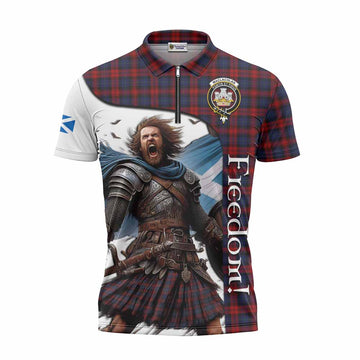 MacLachlan (McLachlan) Crest Tartan Zipper Polo Shirt Inspired by the Freedom of Scottish Warrior