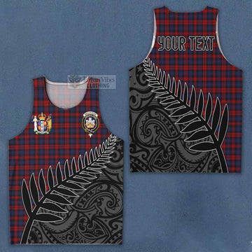 MacLachlan (McLachlan) Crest Tartan Men's Tank Top with New Zealand Silver Fern Half Style