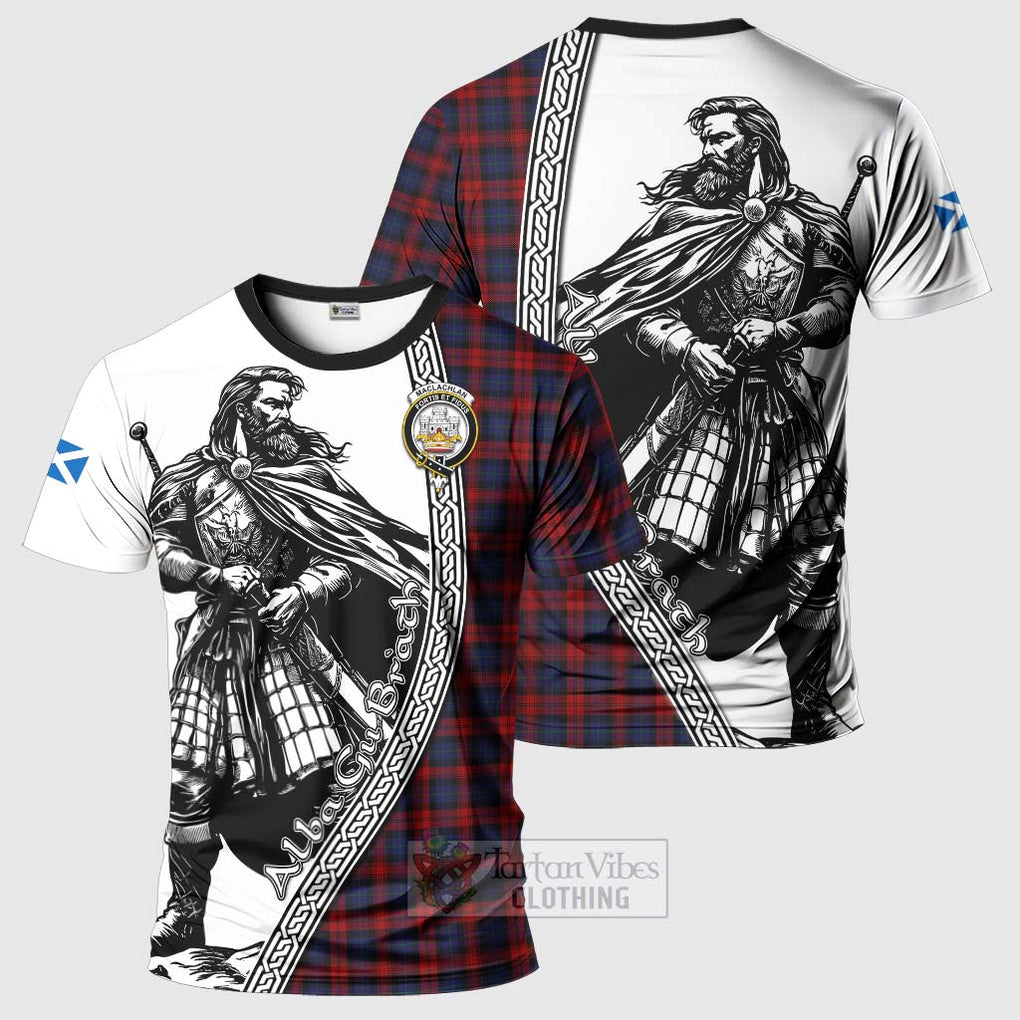 Tartan Vibes Clothing MacLachlan (McLachlan) Tartan Clan Crest T-Shirt with Highlander Warrior Celtic Style