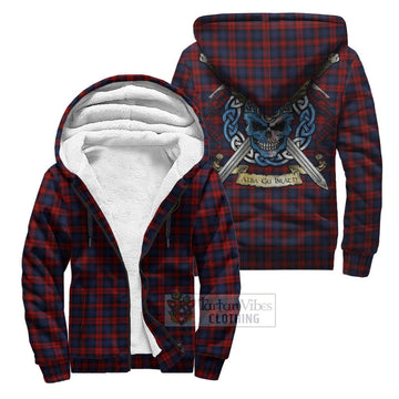 MacLachlan (McLachlan) Tartan Sherpa Hoodie with Family Crest Celtic Skull Style