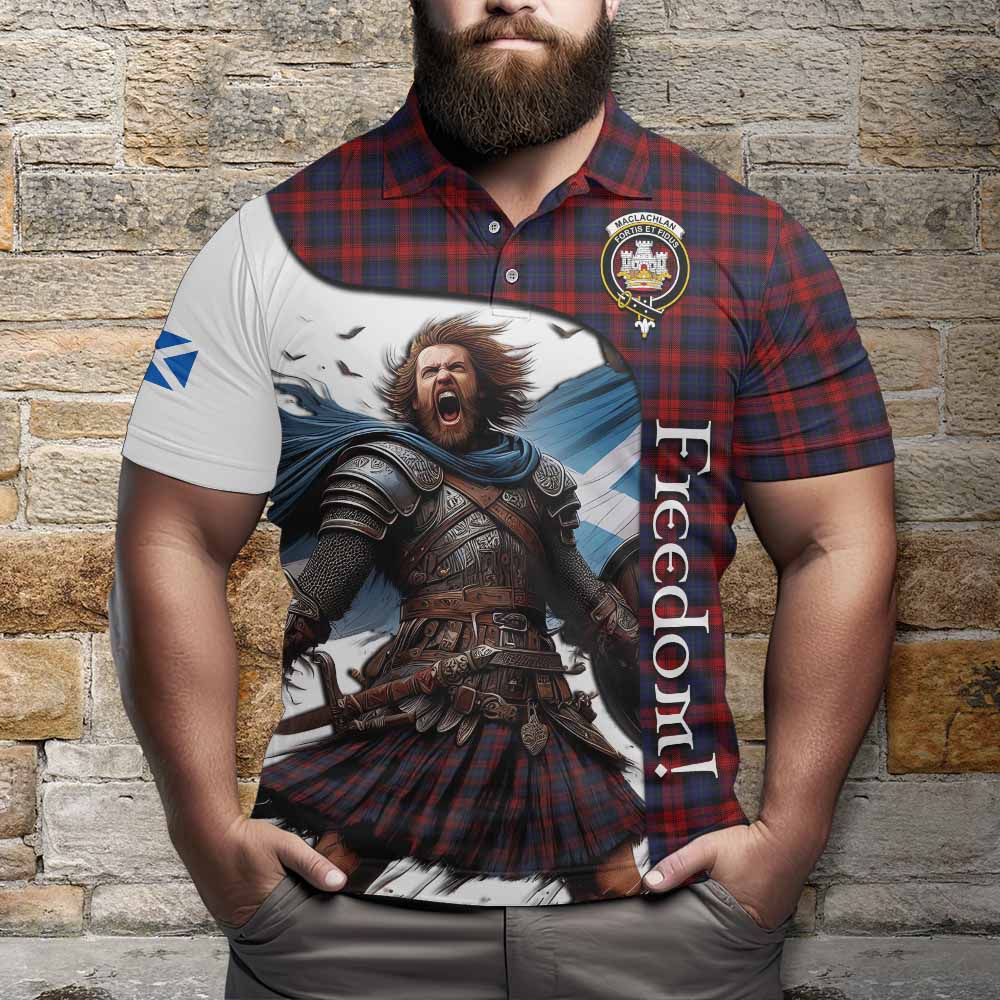 Tartan Vibes Clothing MacLachlan (McLachlan) Crest Tartan Polo Shirt Inspired by the Freedom of Scottish Warrior