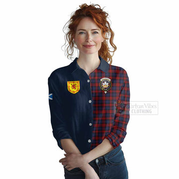 MacLachlan (McLachlan) Tartan Women's Casual Shirt Alba with Scottish Lion Royal Arm Half Style