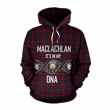 MacLachlan (McLachlan) Tartan Cotton Hoodie with Family Crest DNA In Me Style