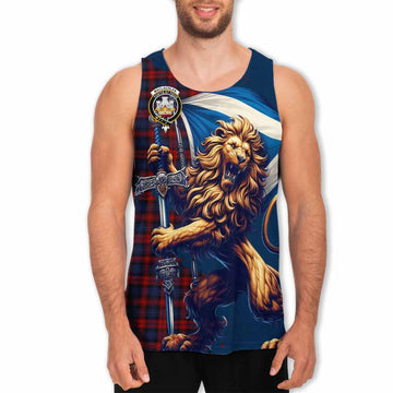 MacLachlan (McLachlan) Tartan Family Crest Men's Tank Top with Scottish Majestic Lion