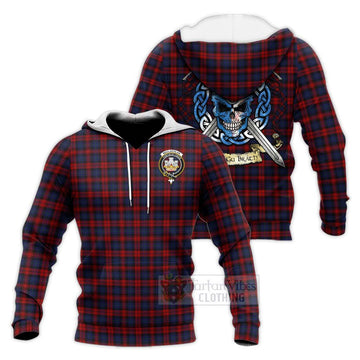 MacLachlan (McLachlan) Tartan Knitted Hoodie with Family Crest Celtic Skull Style