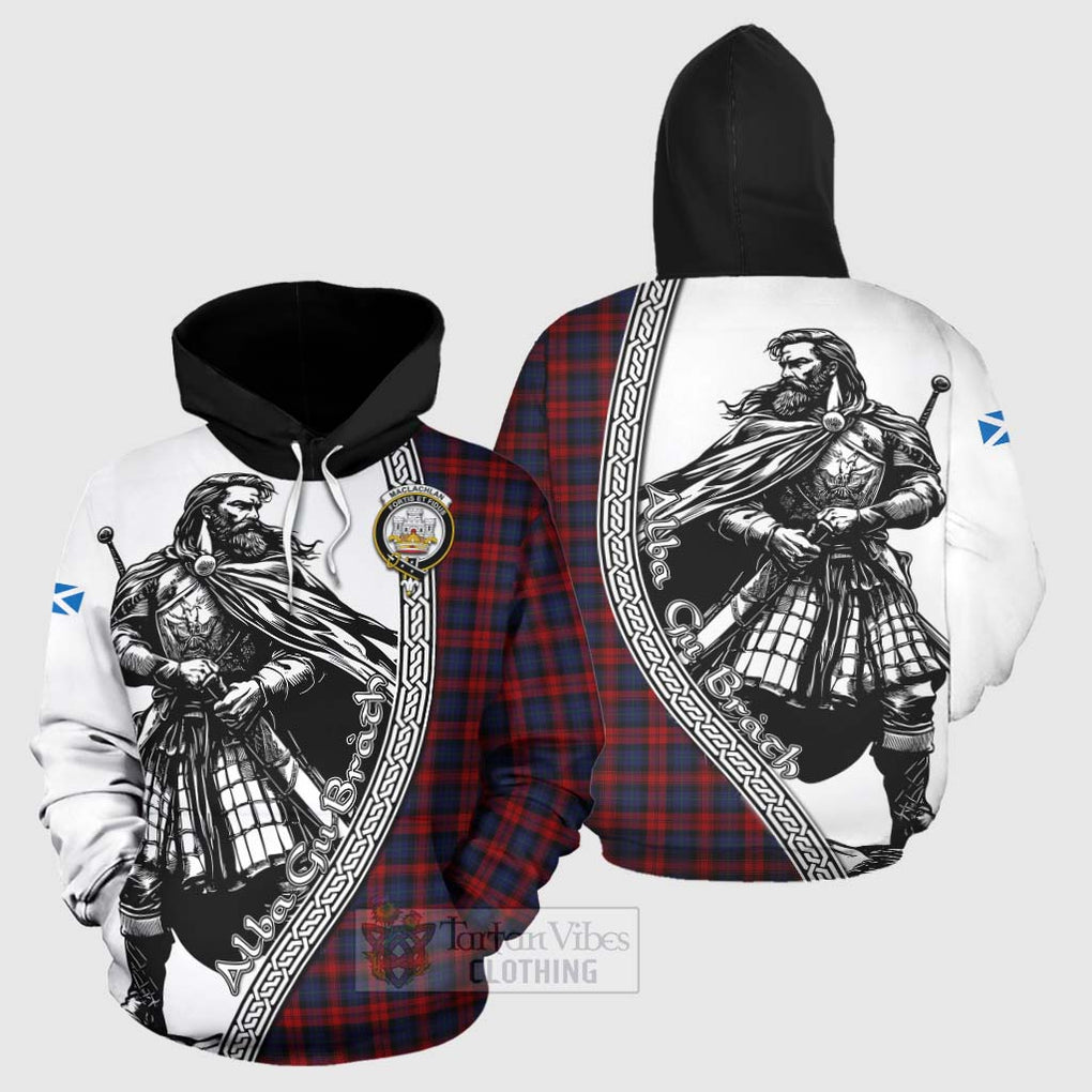 Tartan Vibes Clothing MacLachlan (McLachlan) Tartan Clan Crest Hoodie with Highlander Warrior Celtic Style