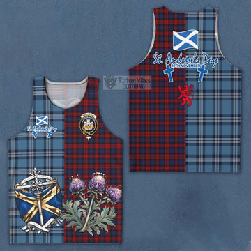 MacLachlan (McLachlan) Tartan Men's Tank Top Happy St. Andrew's Day Half Tartan Style