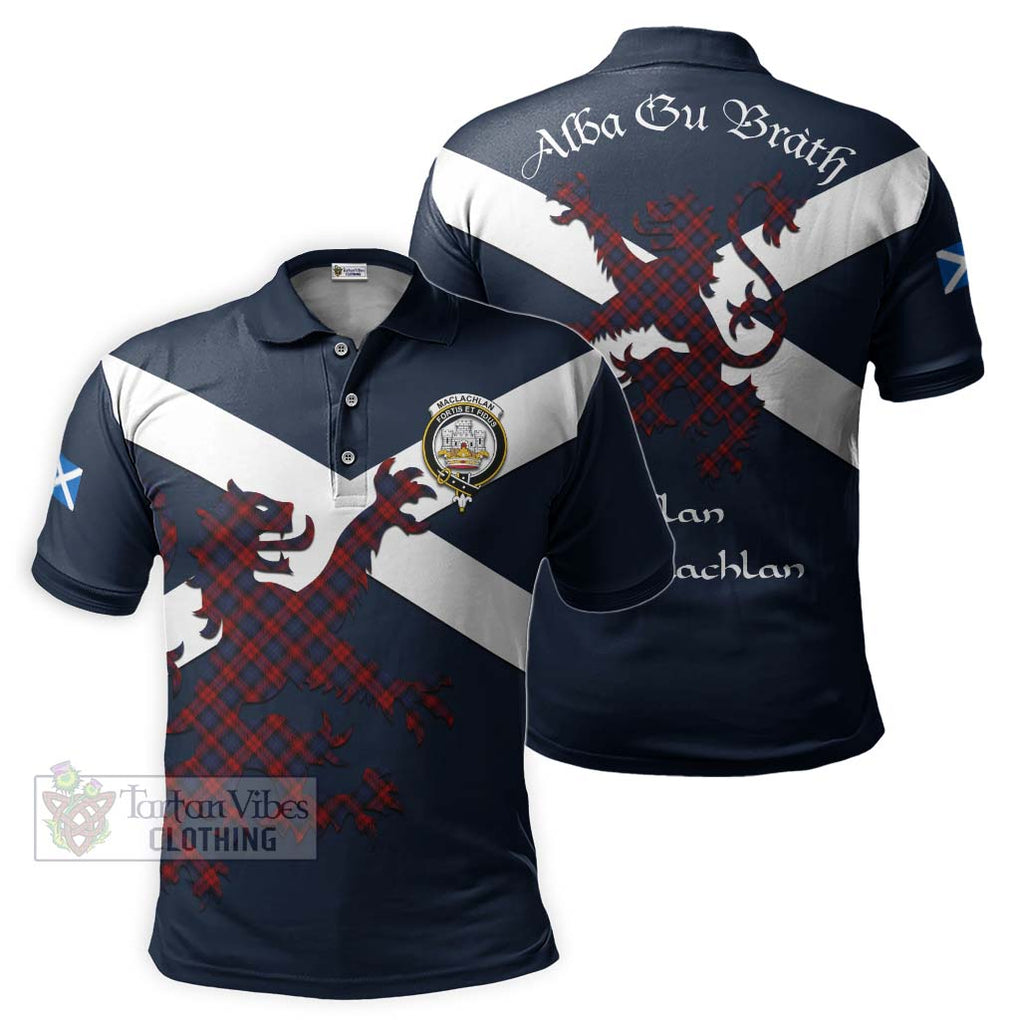 Tartan Vibes Clothing MacLachlan (McLachlan) Tartan Lion Rampant Polo Shirt – Proudly Display Your Heritage with Alba Gu Brath and Clan Name