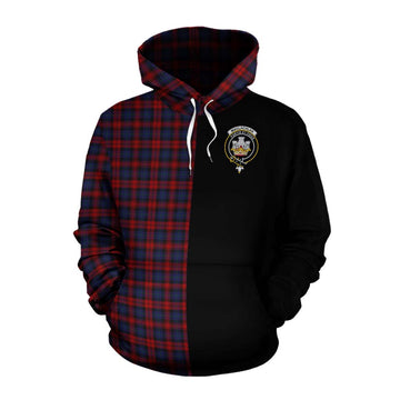 MacLachlan (McLachlan) Tartan Cotton Hoodie with Family Crest and Half Of Me Style