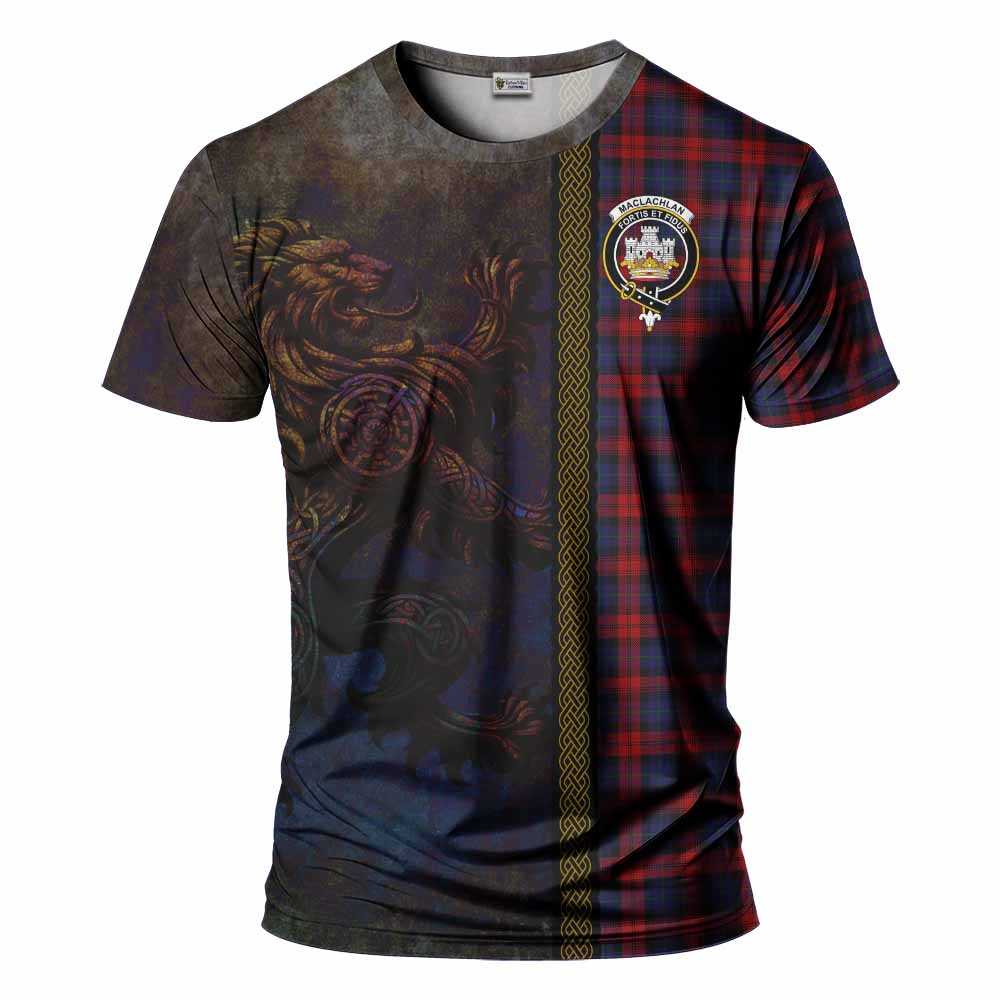 MacLachlan (McLachlan) Tartan Family Crest T-Shirt Alba Gu Brath Be Brave Lion Ancient Style Kid's Shirt - Tartan Vibes Clothing
