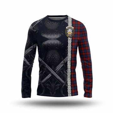 MacLachlan (McLachlan) Tartan Long Sleeve T-Shirt with Family Crest Cross Sword Thistle Celtic Vibes