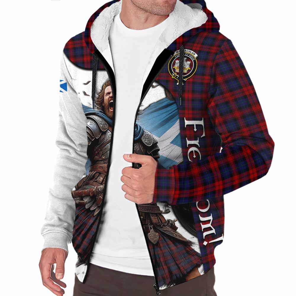 Tartan Vibes Clothing MacLachlan (McLachlan) Crest Tartan Sherpa Hoodie Inspired by the Freedom of Scottish Warrior