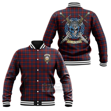 MacLachlan (McLachlan) Tartan Baseball Jacket with Family Crest Celtic Skull Style